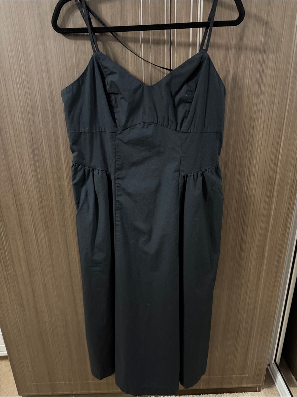 a new day‎ Black Spaghetti-Strap Midi Dress